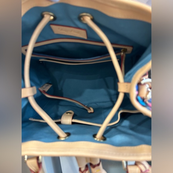 Dooney & Bourke Retro Grafica multicolor rainbow drawstring bag NEW - Picture 6 of 9